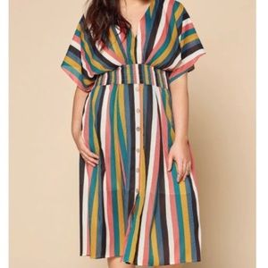 Multi-colored Midi Dress